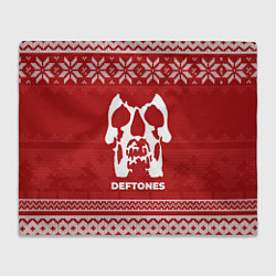 Плед флисовый Новогодний Deftones, цвет: 3D-велсофт