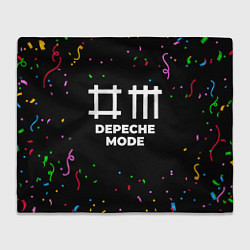 Плед флисовый Depeche Mode конфети, цвет: 3D-велсофт