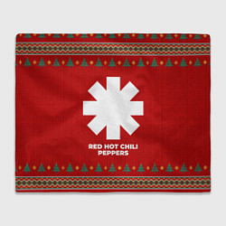 Плед флисовый Red Hot Chili Peppers new year, цвет: 3D-велсофт