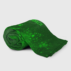 Плед флисовый Papa Roach - green gradient посередине, цвет: 3D-велсофт — фото 2