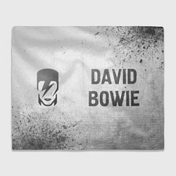 Плед флисовый David Bowie - white gradient по-горизонтали, цвет: 3D-велсофт