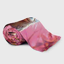 Плед флисовый Выдра в розовом цвете, цвет: 3D-велсофт — фото 2