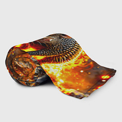 Плед флисовый Броненосец в огне, цвет: 3D-велсофт — фото 2