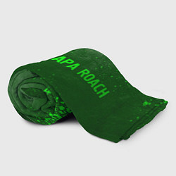 Плед флисовый Papa Roach - green gradient по-горизонтали, цвет: 3D-велсофт — фото 2