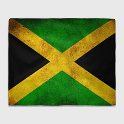 Плед флисовый Jamaica flag, цвет: 3D-велсофт