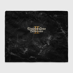 Плед флисовый Kingdom Come Deliverance 2 dark logo, цвет: 3D-велсофт