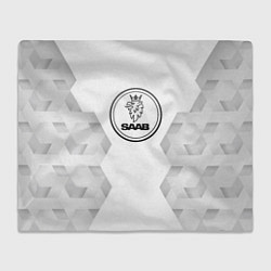 Плед флисовый Saab white poly, цвет: 3D-велсофт