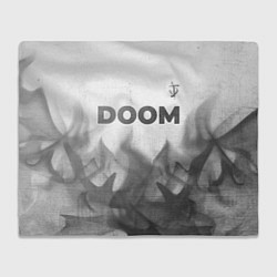 Плед флисовый Doom - white gradient посередине, цвет: 3D-велсофт