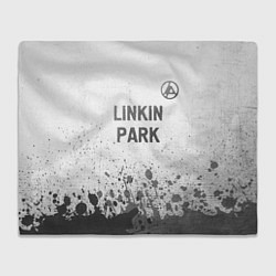 Плед флисовый Linkin Park 2024 - white gradient посередине, цвет: 3D-велсофт