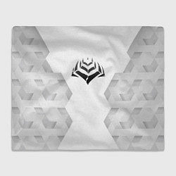 Плед флисовый Warframe white poly, цвет: 3D-велсофт