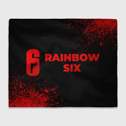 Плед флисовый Rainbow Six - red gradient по-горизонтали, цвет: 3D-велсофт