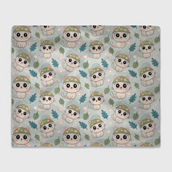 Плед флисовый Кошачий камуфляж каваи, цвет: 3D-велсофт