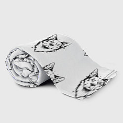 Плед флисовый Голова собаки, цвет: 3D-велсофт — фото 2