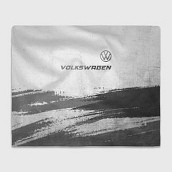 Плед флисовый Volkswagen - white gradient посередине, цвет: 3D-велсофт