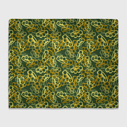 Плед флисовый Зелёные кастеты, цвет: 3D-велсофт