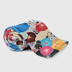 Плед флисовый Цветы - абстрактные узоры, цвет: 3D-велсофт — фото 2