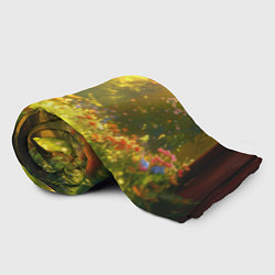 Плед флисовый Единорог в летнем лесу, цвет: 3D-велсофт — фото 2