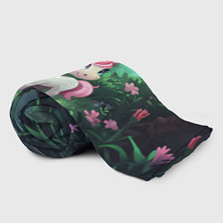 Плед флисовый Единорожка с розовой гривой, цвет: 3D-велсофт — фото 2