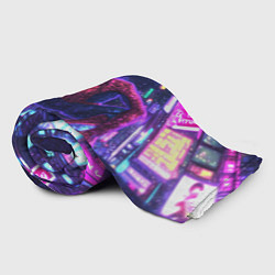 Плед флисовый Человек паук с желтыми глазами, цвет: 3D-велсофт — фото 2