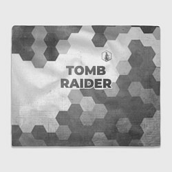 Плед флисовый Tomb Raider - white gradient посередине, цвет: 3D-велсофт