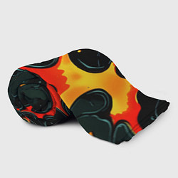 Плед флисовый Оранжевые разломы текстура, цвет: 3D-велсофт — фото 2