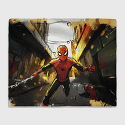 Плед флисовый Бегущий человек - паук, цвет: 3D-велсофт