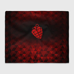 Плед флисовый Green Day red poly, цвет: 3D-велсофт