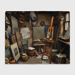 Плед флисовый Мастерская художника, цвет: 3D-велсофт