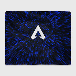 Плед флисовый Apex Legends blue energy, цвет: 3D-велсофт