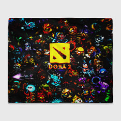 Плед флисовый Dota2 персонажи, цвет: 3D-велсофт