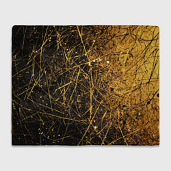 Плед флисовый Золотые царапины текстура, цвет: 3D-велсофт