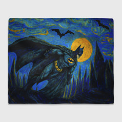 Плед флисовый Бэтмен в стиле Ван-Гога, цвет: 3D-велсофт