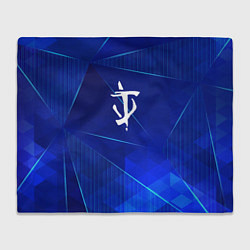 Плед флисовый Doom blue poly, цвет: 3D-велсофт