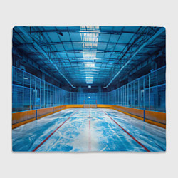 Плед флисовый Хоккейная коробка, цвет: 3D-велсофт