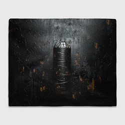 Плед флисовый Черная боксерская груша, цвет: 3D-велсофт