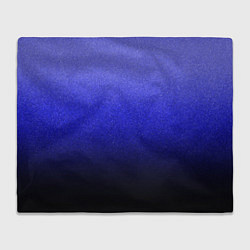 Плед флисовый Градиент индиго из синего в чёрный, цвет: 3D-велсофт