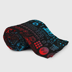 Плед флисовый Twenty one pilots rock pattern, цвет: 3D-велсофт — фото 2