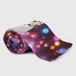 Плед флисовый Inzoi кошечка и логотип, цвет: 3D-велсофт — фото 2