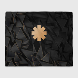 Плед флисовый Red Hot Chili Peppers golden poly, цвет: 3D-велсофт