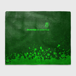 Плед флисовый Hunter x Hunter - green gradient посередине, цвет: 3D-велсофт