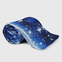 Плед флисовый Космический синий абстрактный фон - текстура, цвет: 3D-велсофт — фото 2