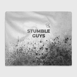 Плед флисовый Stumble Guys - white gradient посередине, цвет: 3D-велсофт