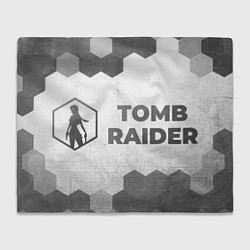 Плед флисовый Tomb Raider - white gradient по-горизонтали, цвет: 3D-велсофт