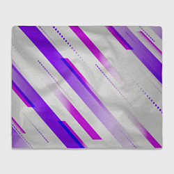 Плед флисовый Color white pink, цвет: 3D-велсофт