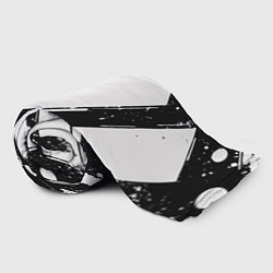 Плед флисовый Color black white, цвет: 3D-велсофт — фото 2