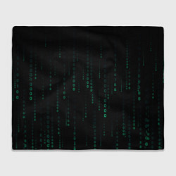 Плед флисовый Color black turquoise, цвет: 3D-велсофт