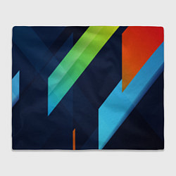 Плед флисовый Multicolored, цвет: 3D-велсофт