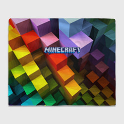 Плед флисовый Minecraft - pattern, цвет: 3D-велсофт