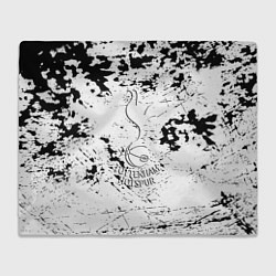 Плед флисовый Тоттенхэм черно белые краски, цвет: 3D-велсофт