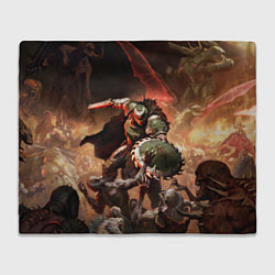 Плед флисовый Doom dark ages, цвет: 3D-велсофт